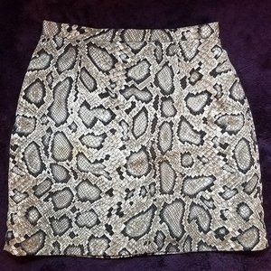 Snake Print Retro Style Mini Skirt